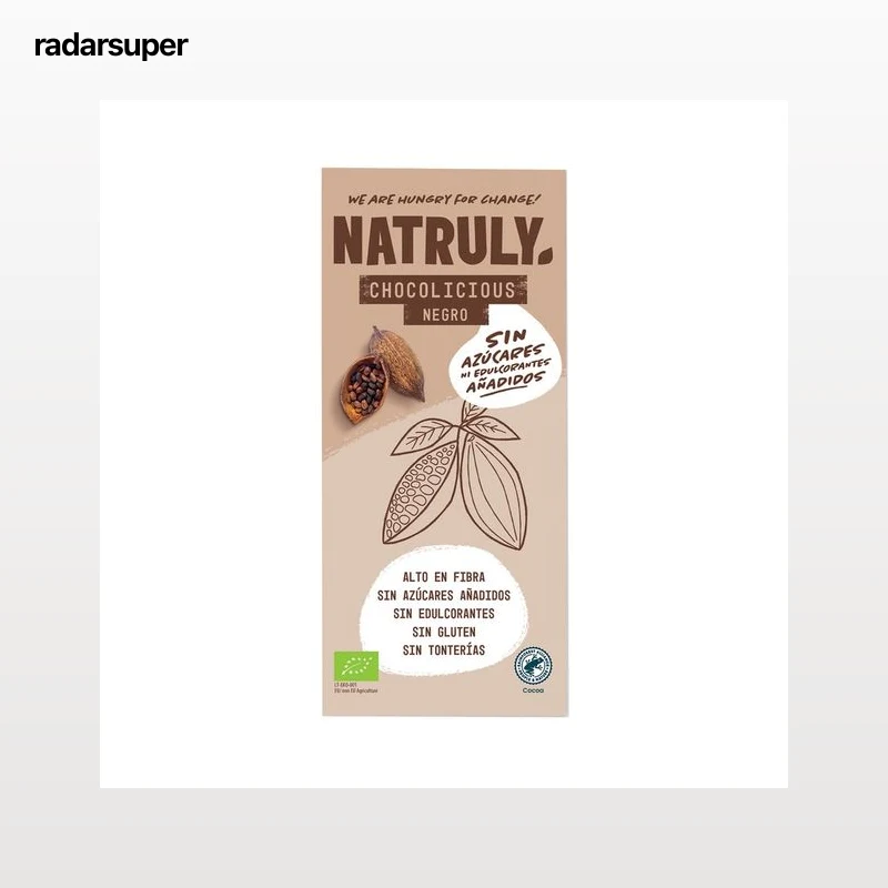 NATRULY Chocolate negro (70% cacao) ecológico tableta 85 g.