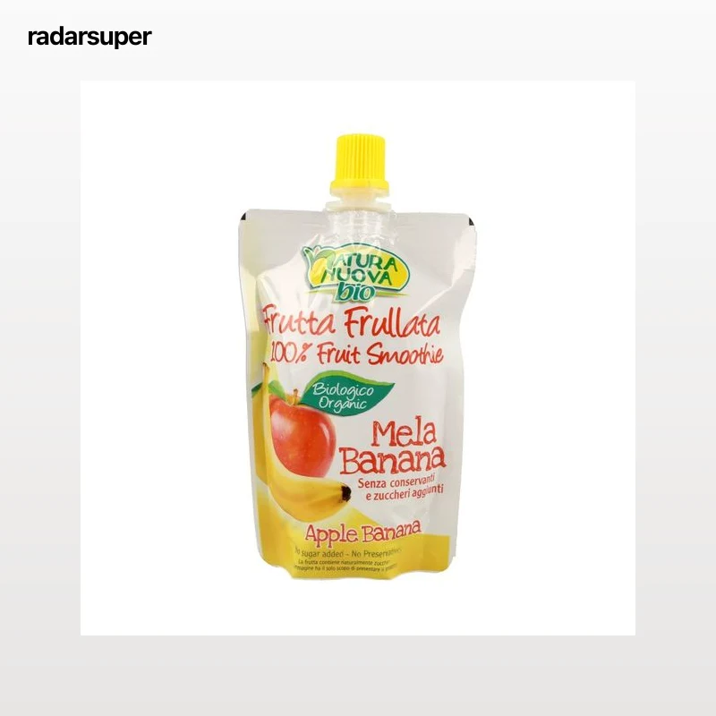 NATURA NUOVA Bolsita de manzana y plátano de origen ecológicos y sin azucares añadidos NATURA NUOVA Bio 100 g.