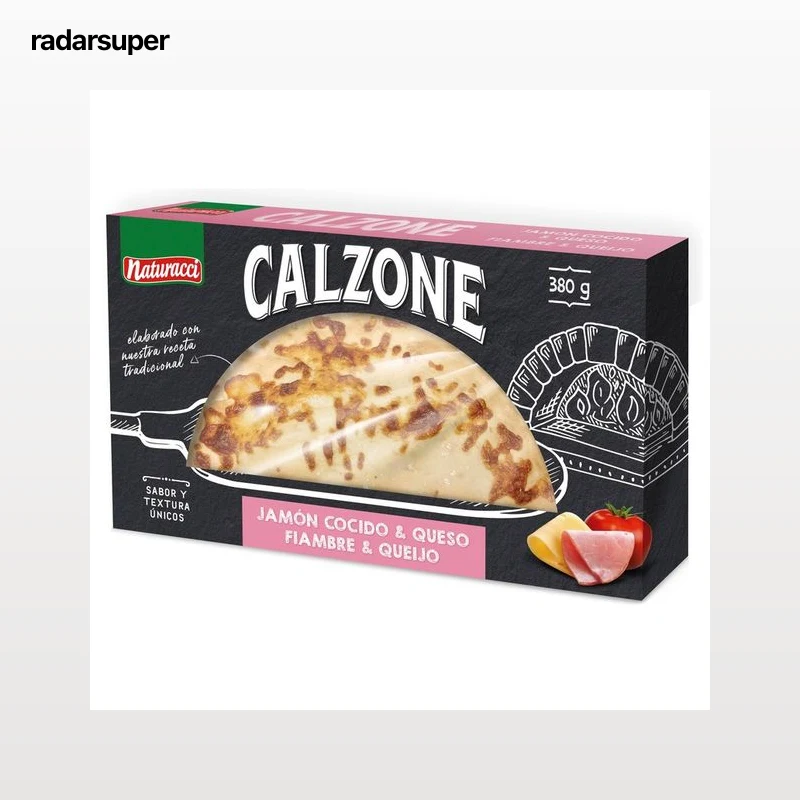 NATURACCI Calzone rellena de jamón cocido y queso 380 g.
