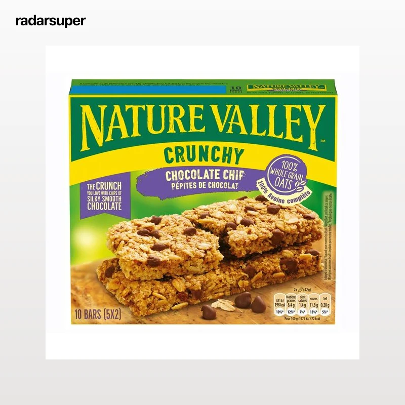 NATURE VALLEY  Barra de cereal choco chip crunchy 5 uds 210 gr.