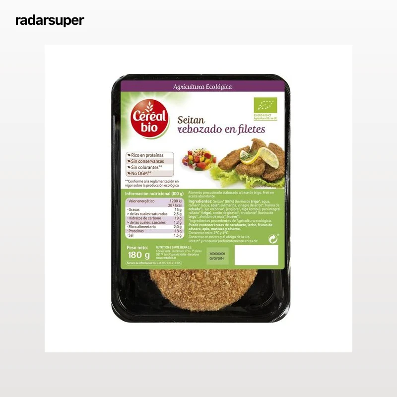NATURECOR Seitán de cultivo ecológico rebozado NATURECOR 180 g.