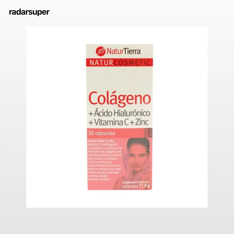 NATURTIERRA Complemento alimenticio a base de ácido hialurónico, vitamina C y zinc NATURTIERRA 30 uds.