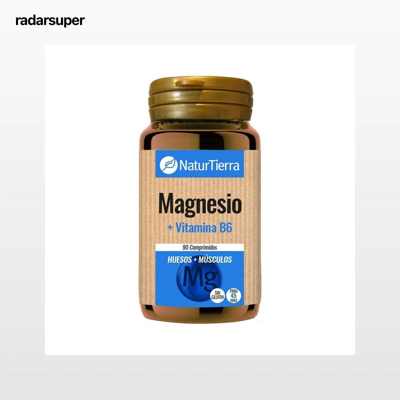 NATURTIERRA Complemento alimenticio a base de magnesio y vitamina B6 90 comprimidos.