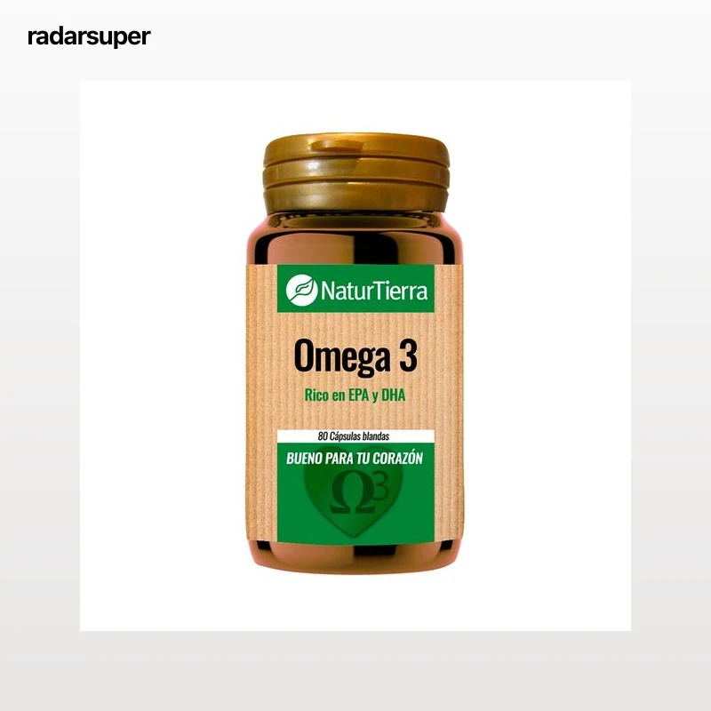 NATURTIERRA Complemento alimenticio a base de Omega 3, rico en EPA y DHA NATURTIERRA 80 cápsulas.