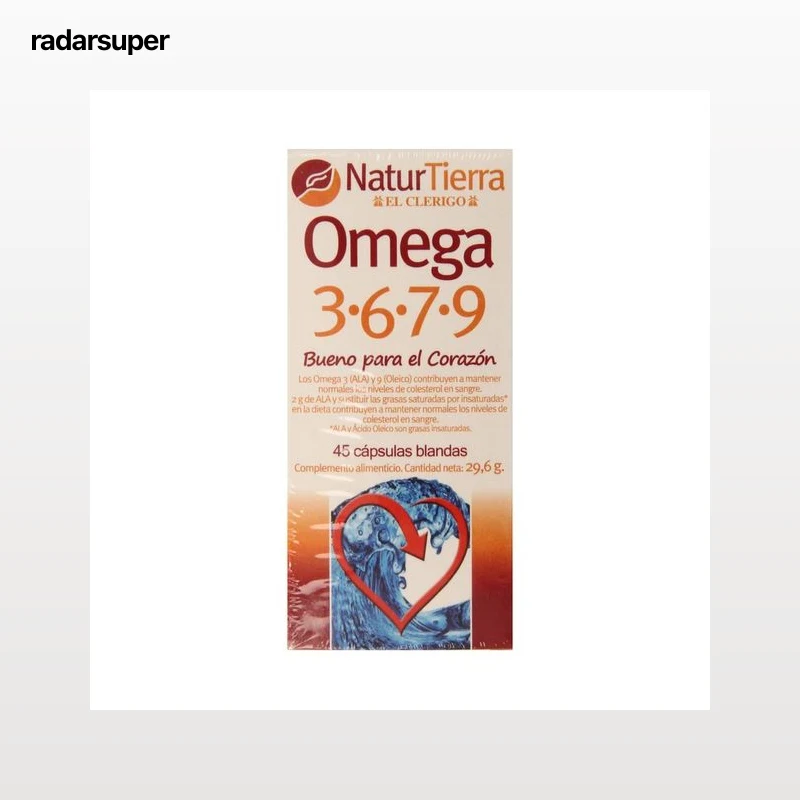 NATURTIERRA Complemento alimenticio beneficioso para la saludo de nuestro corazón NATURTIERRA Omega 3-6-7-9 45 uds.