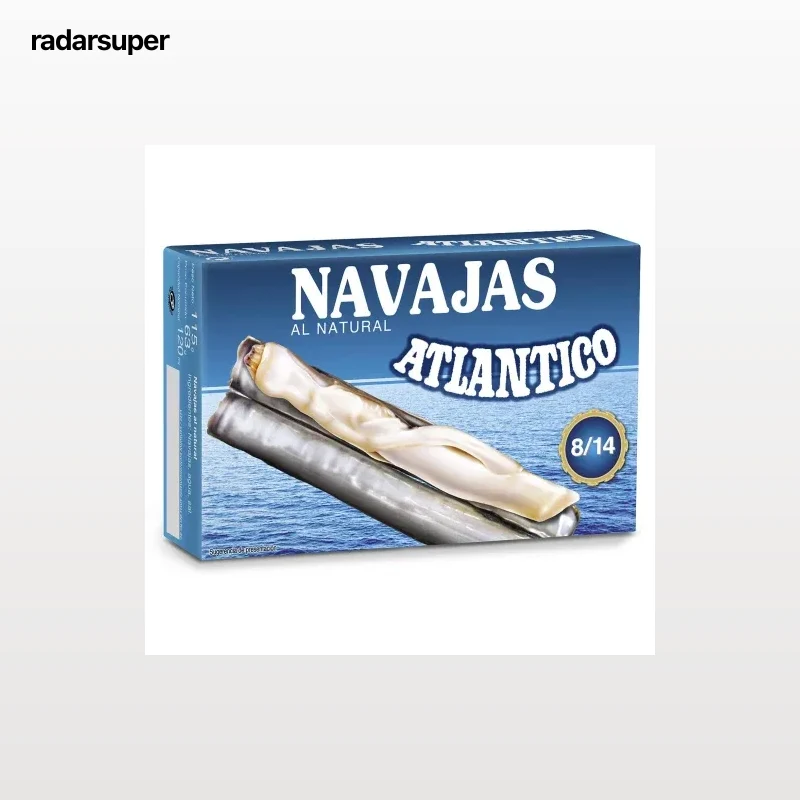 Navajas al natural 8/14 Atlántico 63 g.