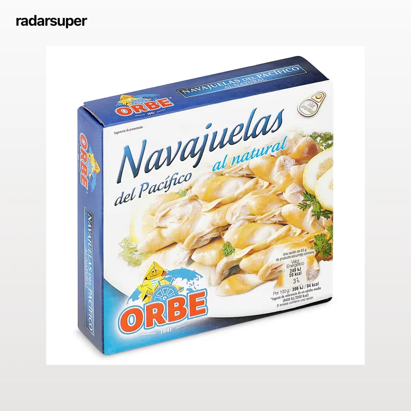 Navajuelas del Pacífico al natural Orbe 63 g