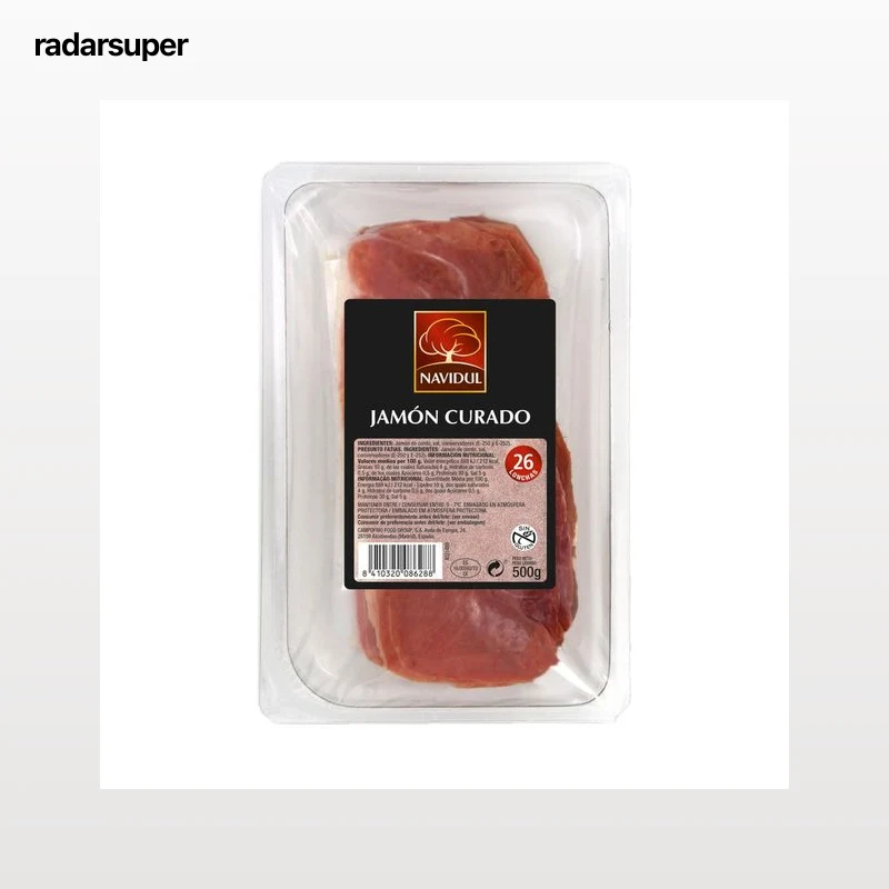 NAVIDUL Jamón curado bodega en lonchas 500 g.