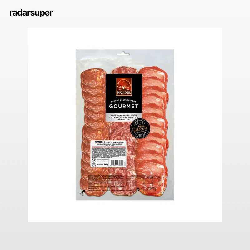 NAVIDUL Surtido de embutidos con chorizo y salchichón ibéricos y caña de lomo NAVIDUL Gourmet 100 g.