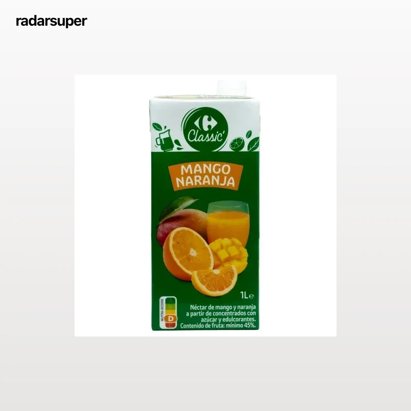 Néctar de mango y naranja Carrefour Classic brik 1 l.