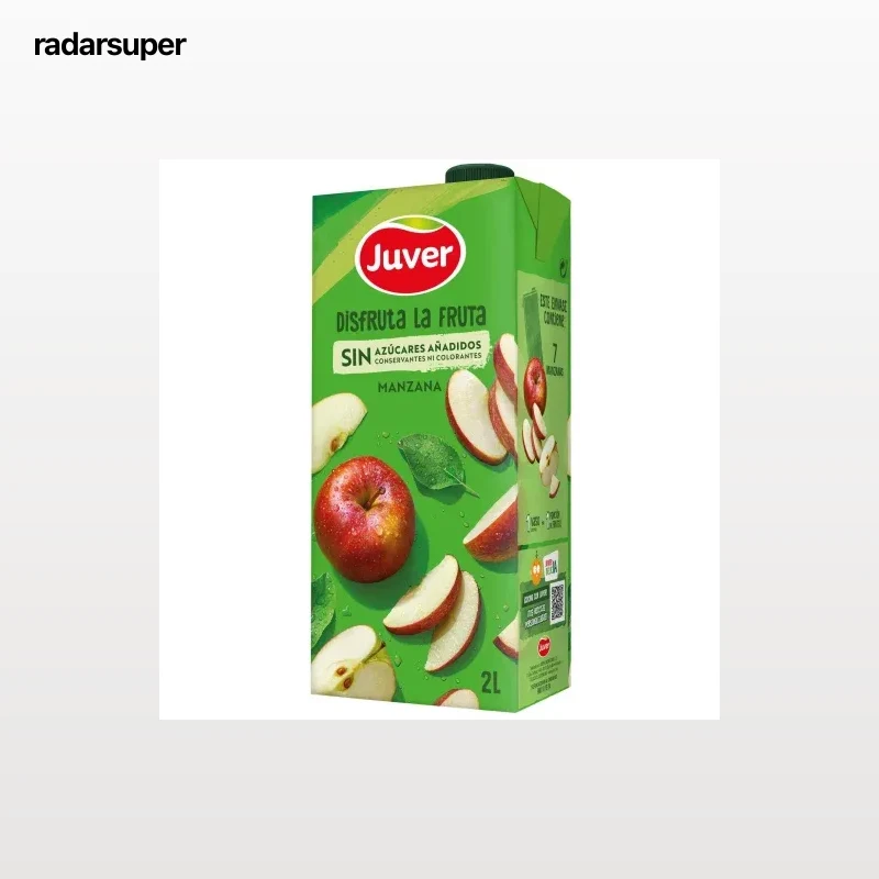 Néctar de manzana Juver Disfruta La Fruta sin azúcar añadido brik 2 l.