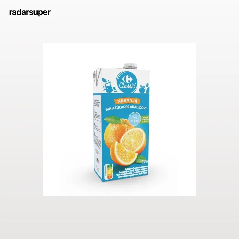 Néctar de naranja Carrefour sin azúcar añadido 1 l.