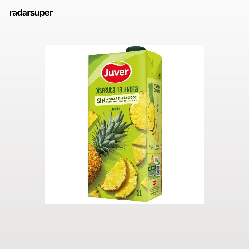 Nectar de piña Juver Disfruta La Fruta sin azúcar añadido brik 2 l.