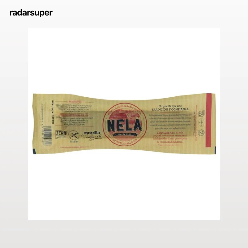 NELA Morcilla elaborada sin aditivos, ni gluten, ni lactosa 220 g.