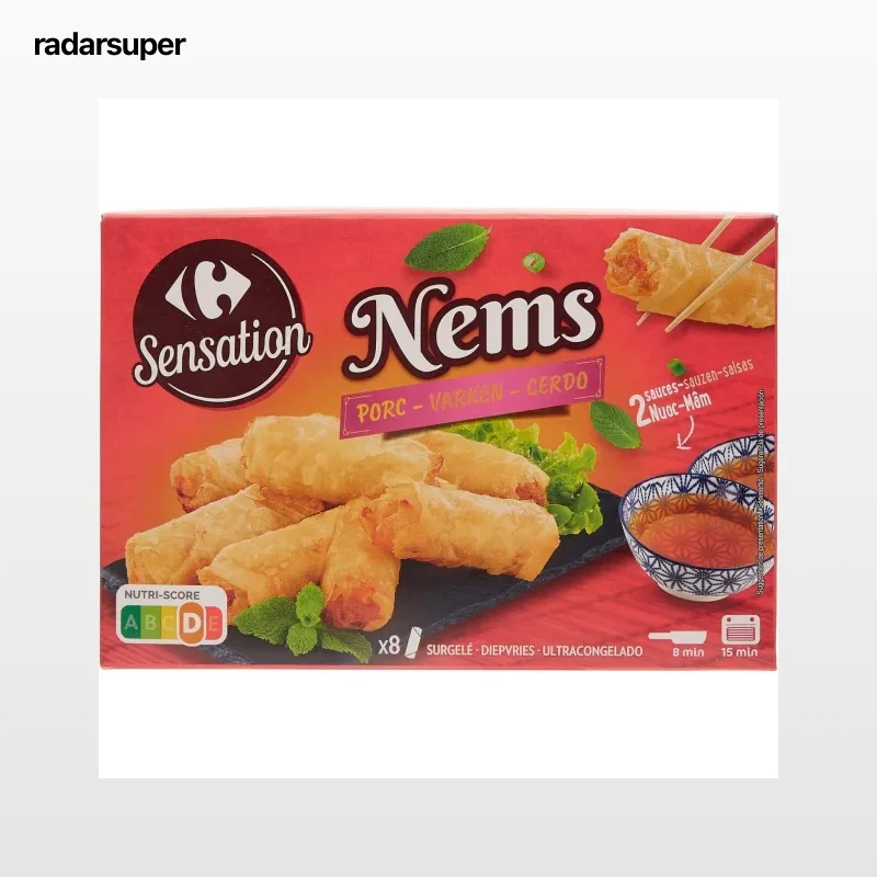 Nems au porc CARREFOUR SENSATION, boîte de 8 (240g)