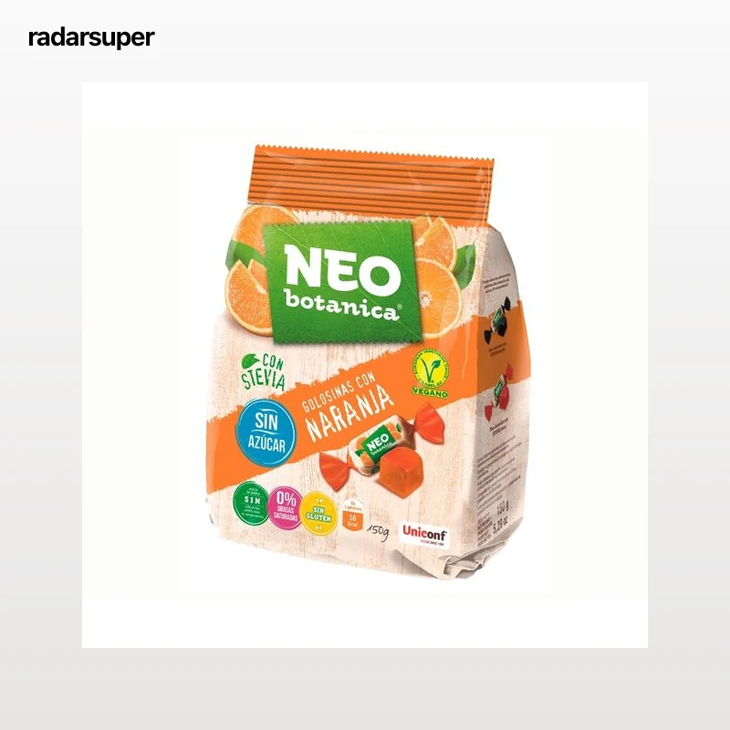NEO BOTANICA Golosina con stevia naranja 150 gr.