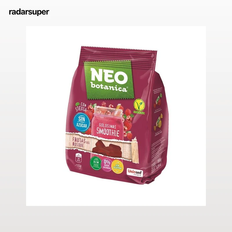NEO BOTANICA Golosinas con stevia, con sabor a frutos del bosque 150 g.