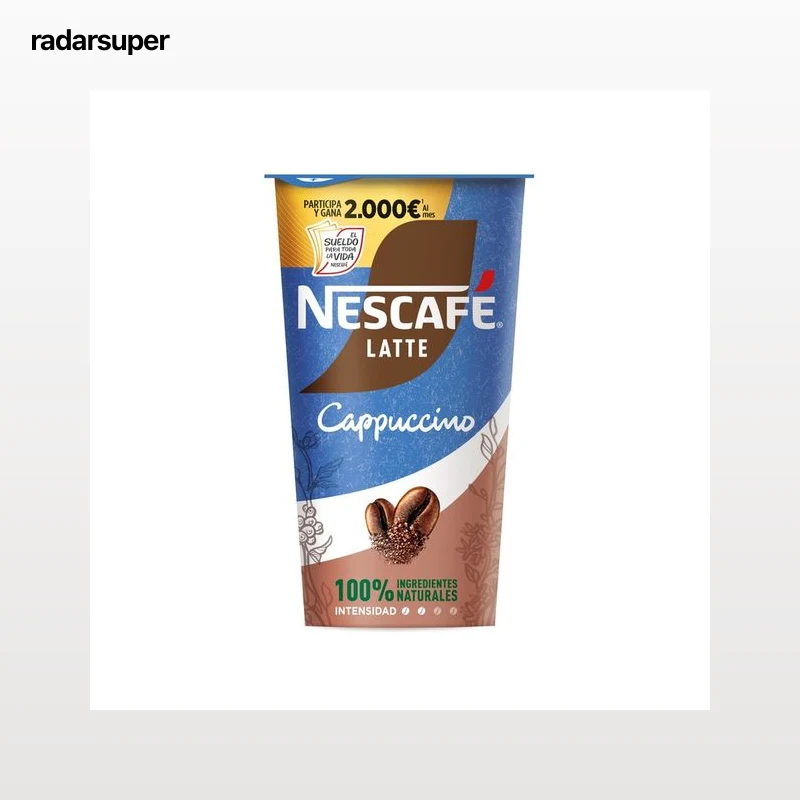 NESCAFÉ Bebida de café cappuccino con leche y cacao Latte 205 ml.