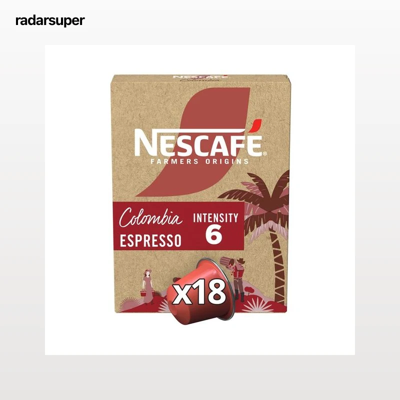 NESCAFÉ Café en cápsulas espresso Colombia Farmers Origins 18 uds,