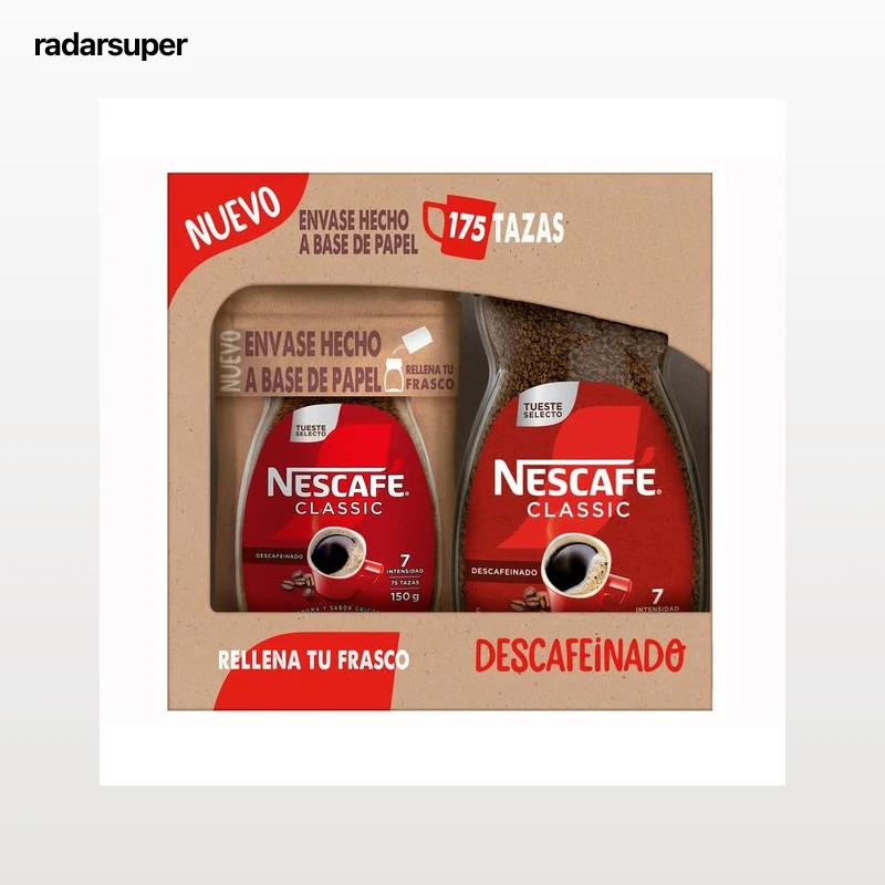 NESCAFÉ Café soluble descafeinado 200 g. +  doypack 150 g.