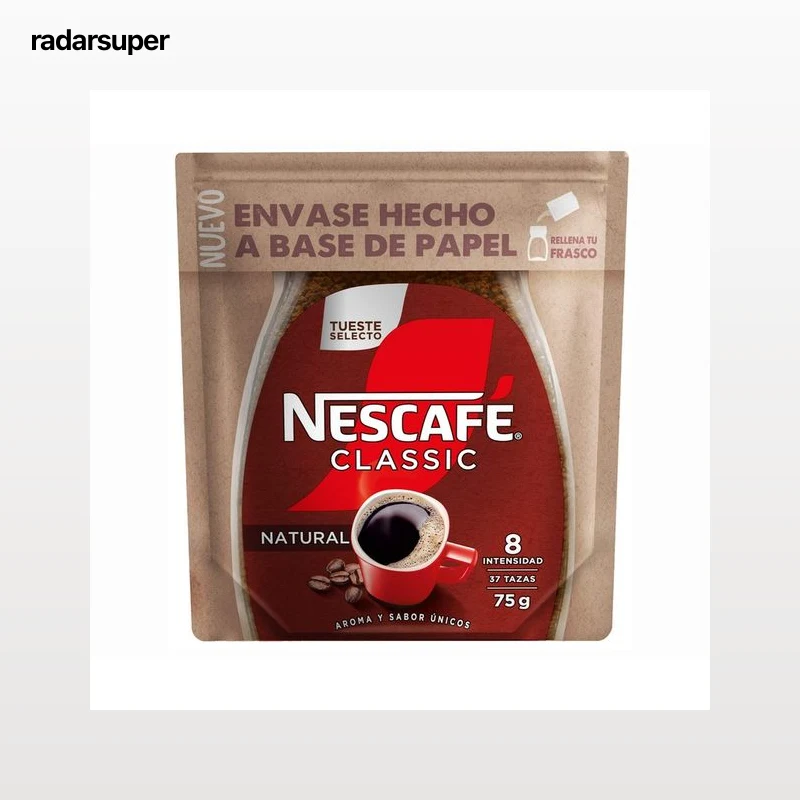 NESCAFÉ Classic Café soluble natural, doypack 75 g.