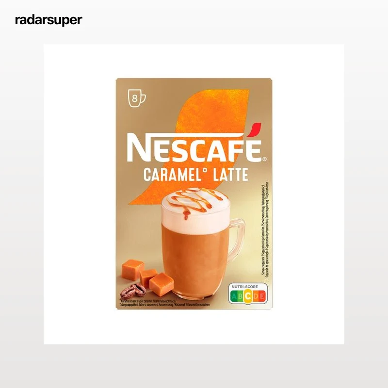 NESCAFÉ GOLD Café latte soluble con un toque a caramelo 8 sobres 136 g.