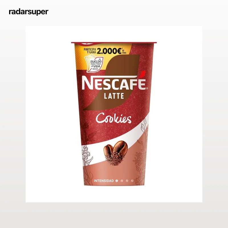 NESCAFÉ Latte Bebida de café con leche con sabor a cookies 205 ml.