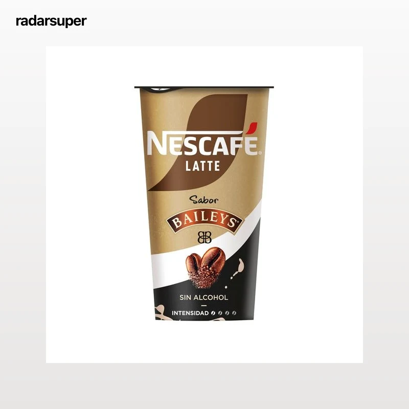 NESCAFÉ Latte Bebida de leche y café con sabor Baileys sin alcohol 205 ml.
