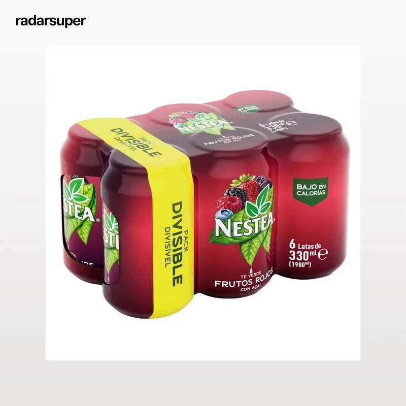 NESTEA Bebida de té de frutos rojos pack de 6 uds. 33 cl.