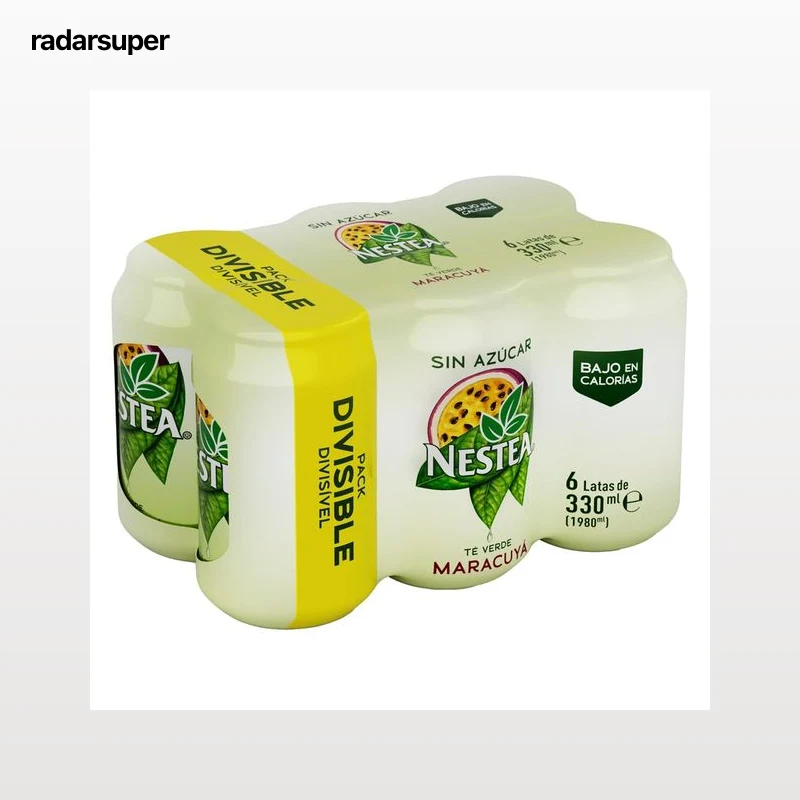 NESTEA Bebida de té zero con sabor a maracuyá pack de 6 uds. 33 cl.