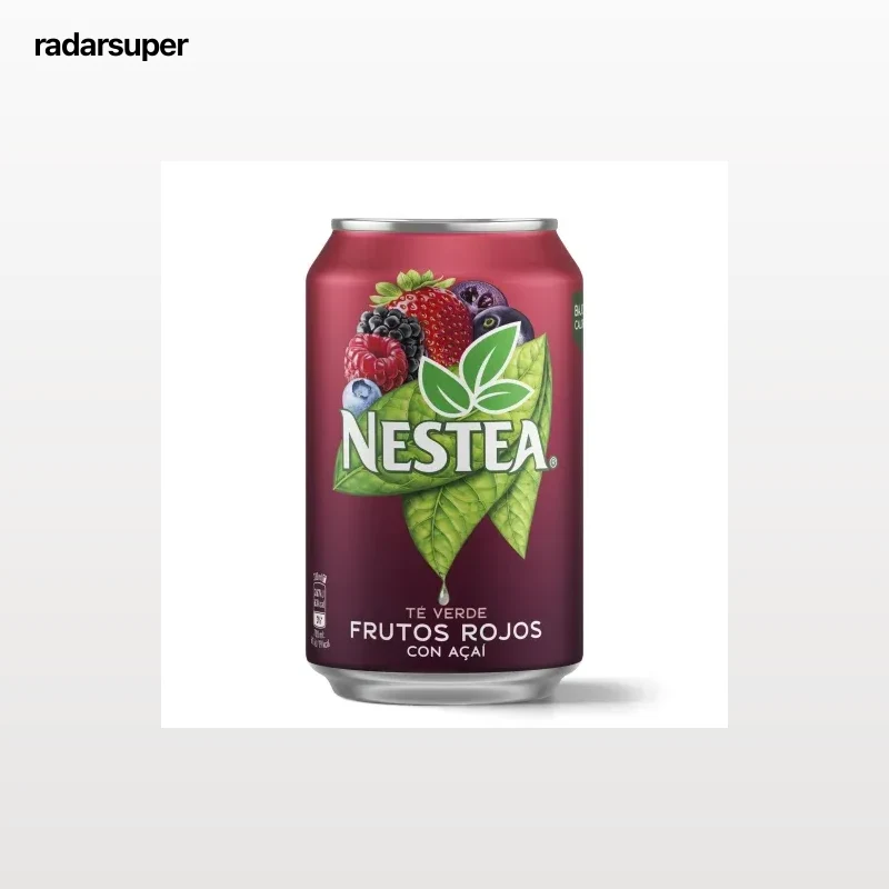 Nestea té verde frutos rojos con açaí bajo en calorias lata 33 cl.