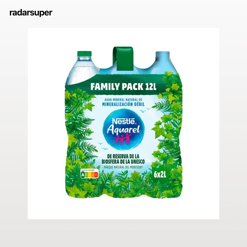 NESTLÉ AQUAREL Agua mineral pack 6 botellas 2 l.