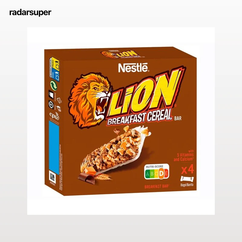 NESTLÉ Barra cereal lion 4 uds.100 g.