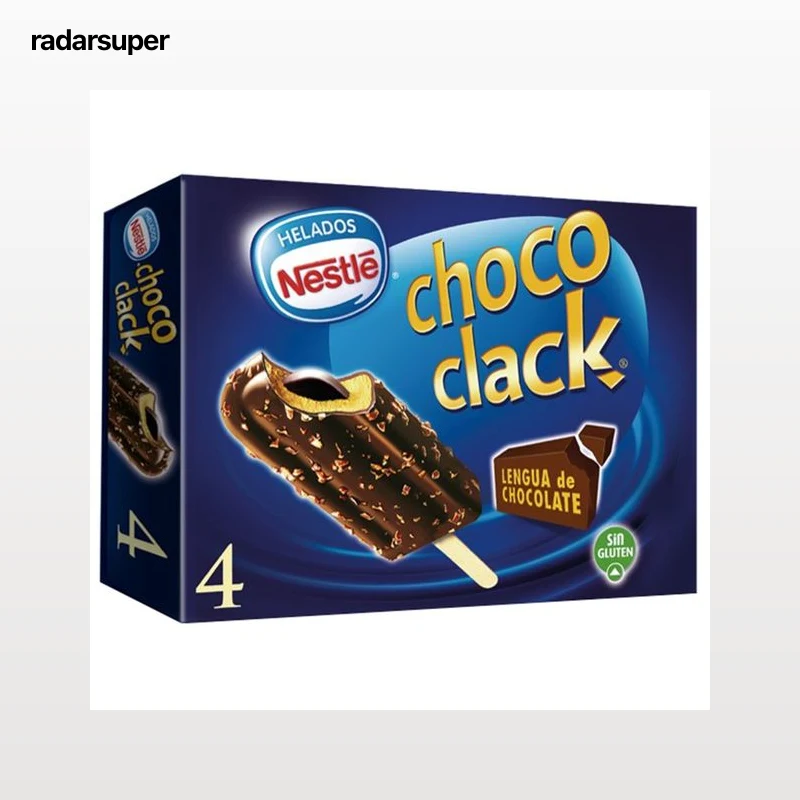 NESTLÉ Bombón almendrado con helado de vainilla y lengua de chocolate 4 x 90 ml.