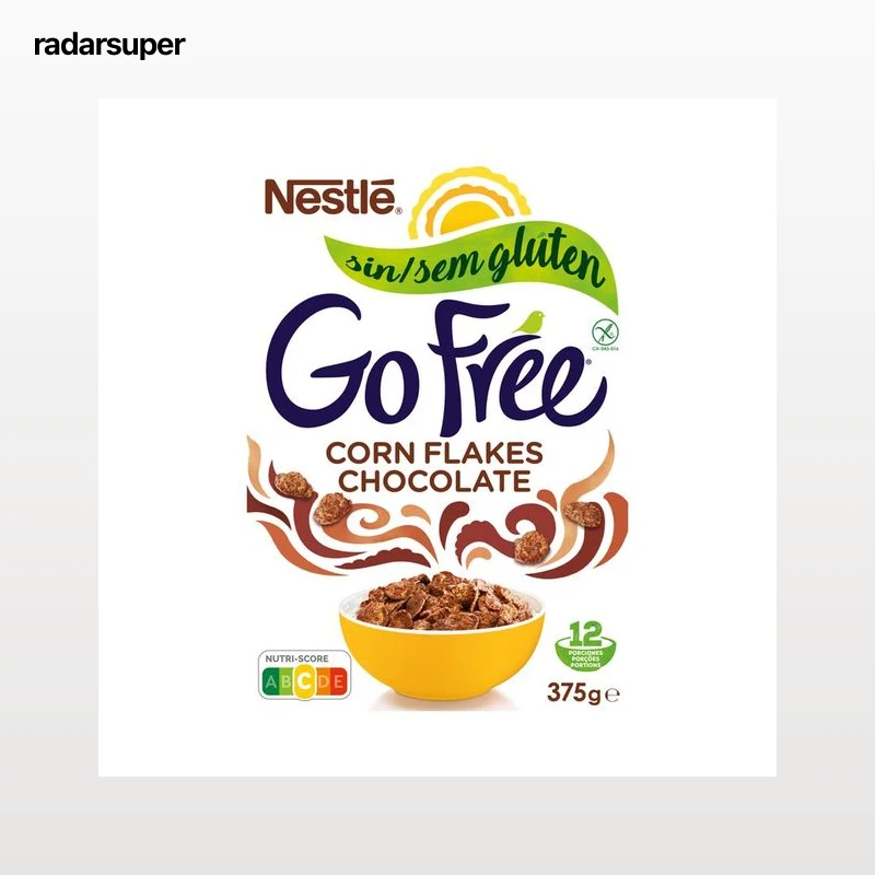 NESTLÉ Cereales desayuno sin gluten con chocolate NESTLE GO FREE 350 g.
