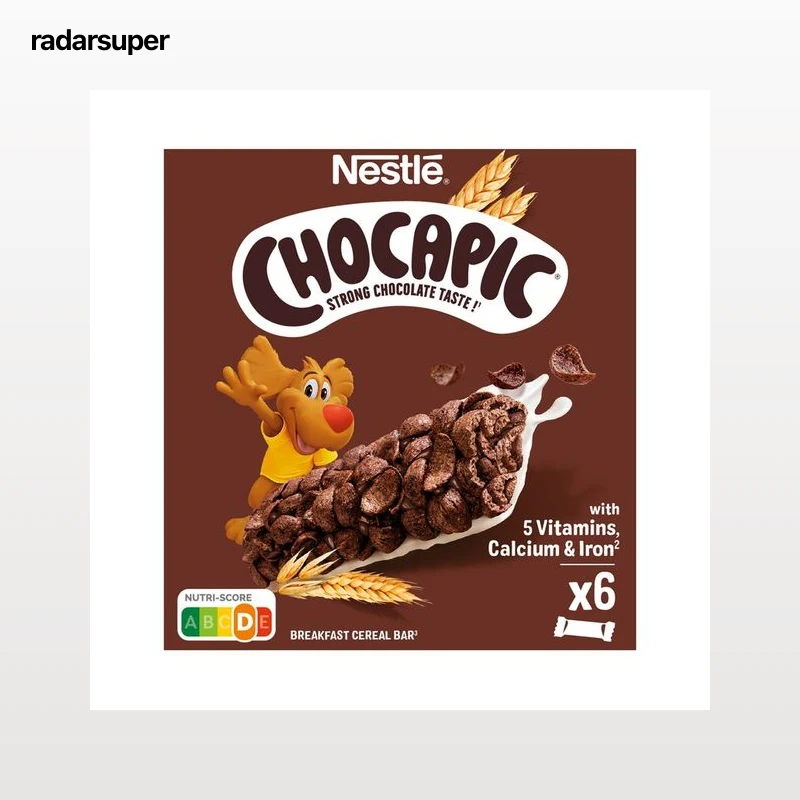 NESTLÉ CHOCAPIC Cereales en barrita con chocolate y leche pack de 6 uds. de 25 gr.