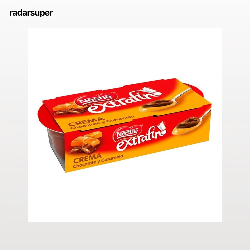 NESTLÉ Crema de chocolate extrafino con caramelo NESTLÉ Extrafino 2 x 70 g.