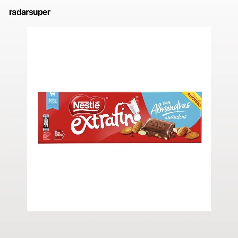 NESTLÉ Extrafino Chocolate con leche y almendras 270 g.