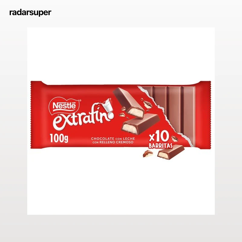 NESTLÉ Extrafino Chocolate con leche y crema de leche 100 g.