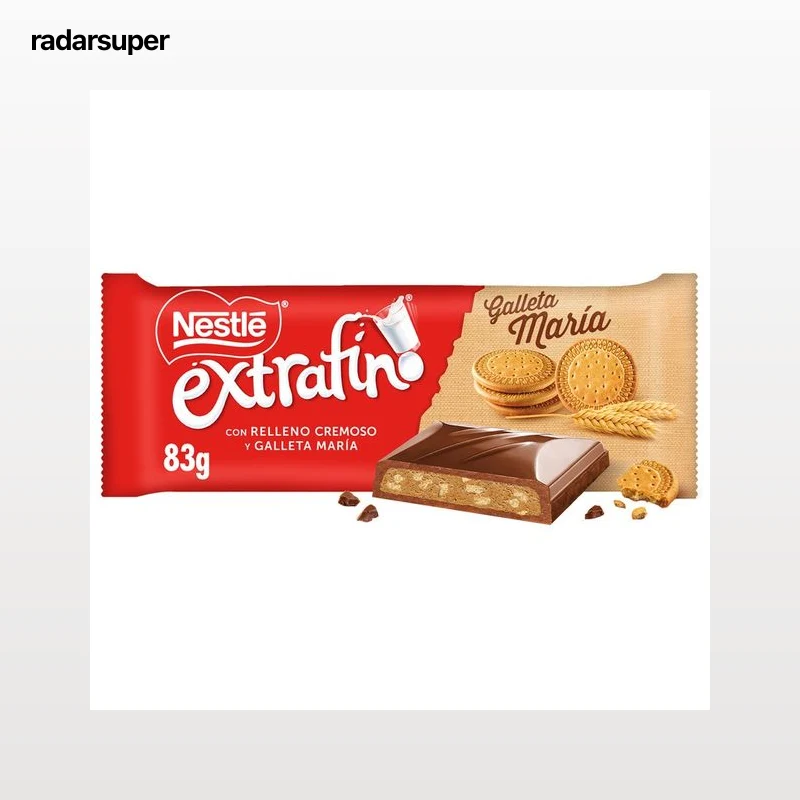 NESTLÉ Extrafino Chocolate con leche con galleta maría 83 g.