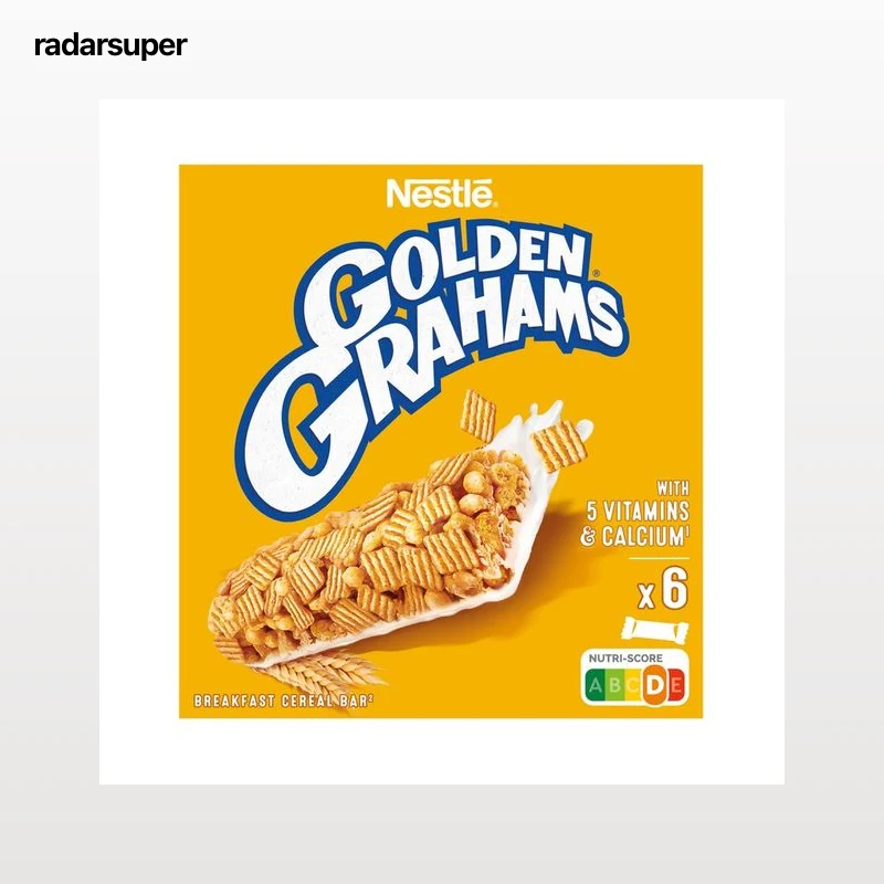 NESTLÉ GOLDEN GRAHAMS  Barritas de cereales tostados con leche caja 6 uds. 150 g.