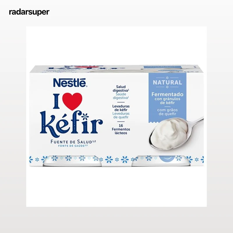 NESTLÉ Kéfir natural sin azúcares añadidos 4 x 125 g.