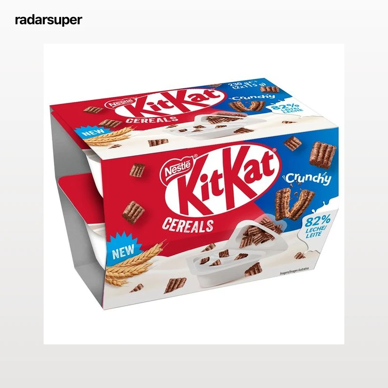 NESTLÉ Kit kat Yogur de natural azucarado con cereales crujientes de chocolate con leche 2 x 115 g.
