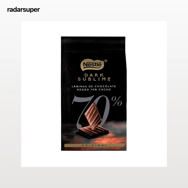 NESTLÉ Láminas de chocolate negro sublime 70 % 150 g.