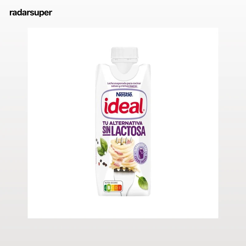 NESTLÉ Leche evaporada sin lactosa Ideal NESTLÈ 525 g.