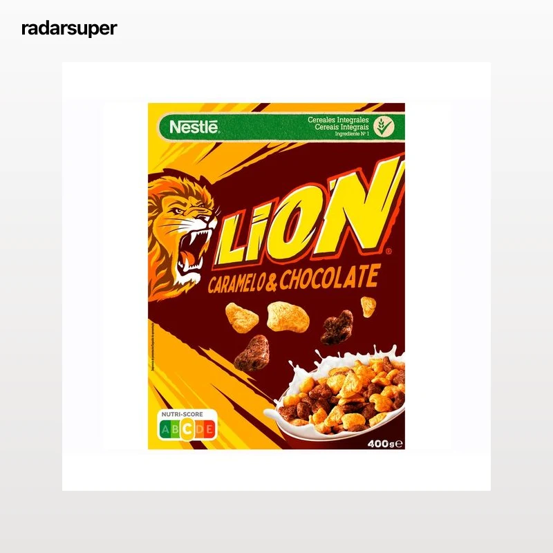 NESTLÉ LION Cereales con caramelo y chocolate 400 g.