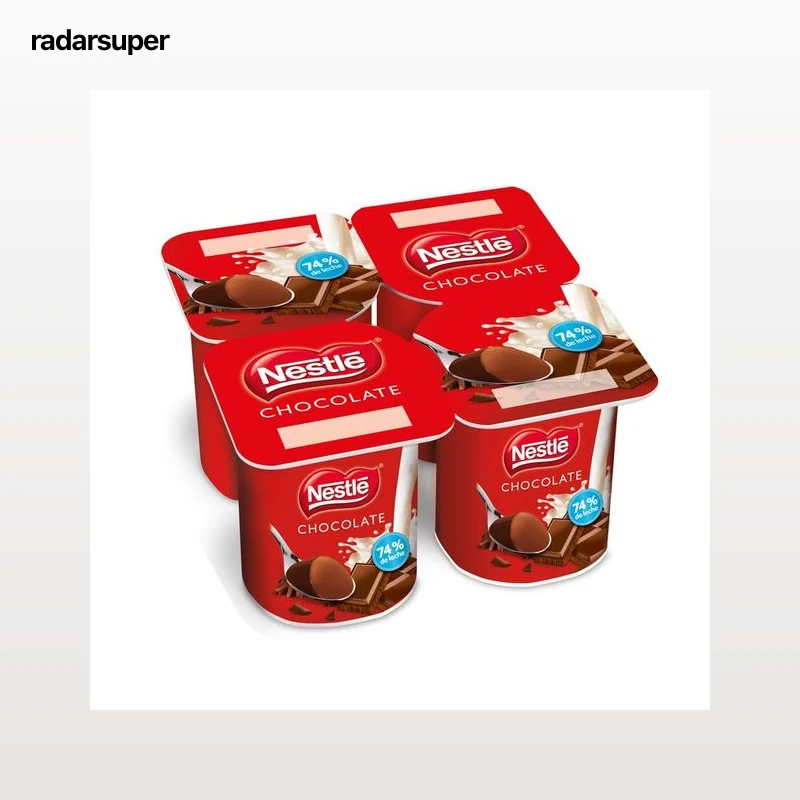 NESTLÉ Yogur de crema de chocolate con leche NESTLÉ 4 x 125 g.