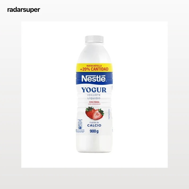 NESTLÉ Yogur líquido para beber con fresa 900 ml.