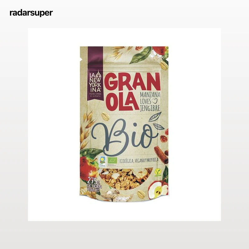 LA NEWYORKINA Granola bio manzana y jenjibre LA NEWYORKINA 275 g.