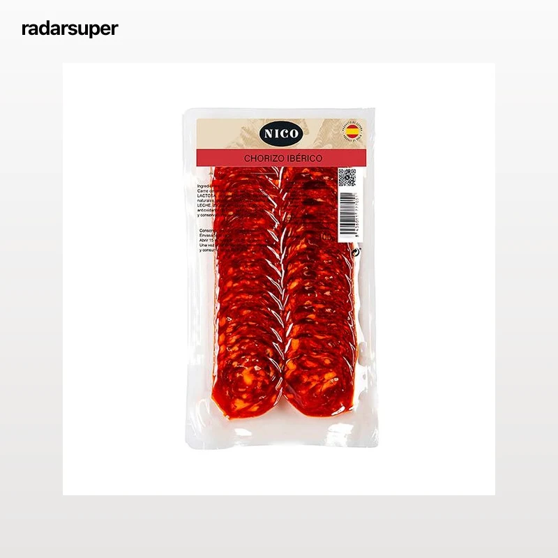 NICO Chorizo ibérico cortado en finas lonchas NICO 100 g.